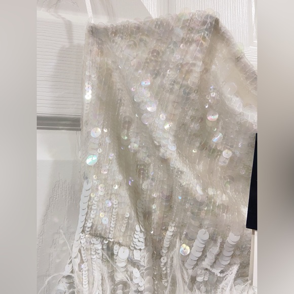 NWT Retrofete Anastasia Sequin Feather Dress - Picture 14 of 16
